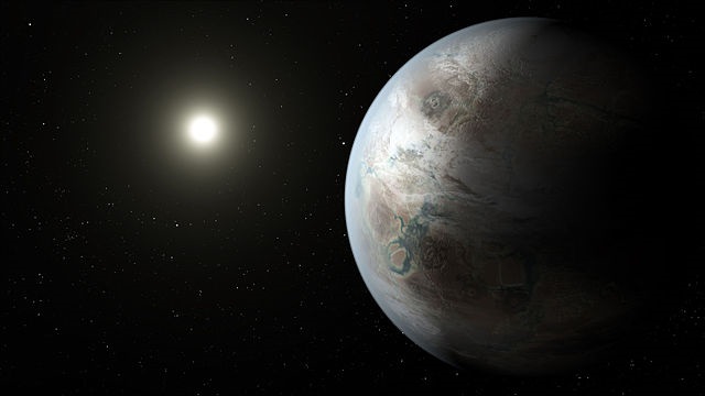 הדמיית אמן של קפלר-b452, הנמצא במרחק 1,400 שנות אור מאיתנו. קרדיט: NASA Ames/JPL-Caltech/T. Pyle