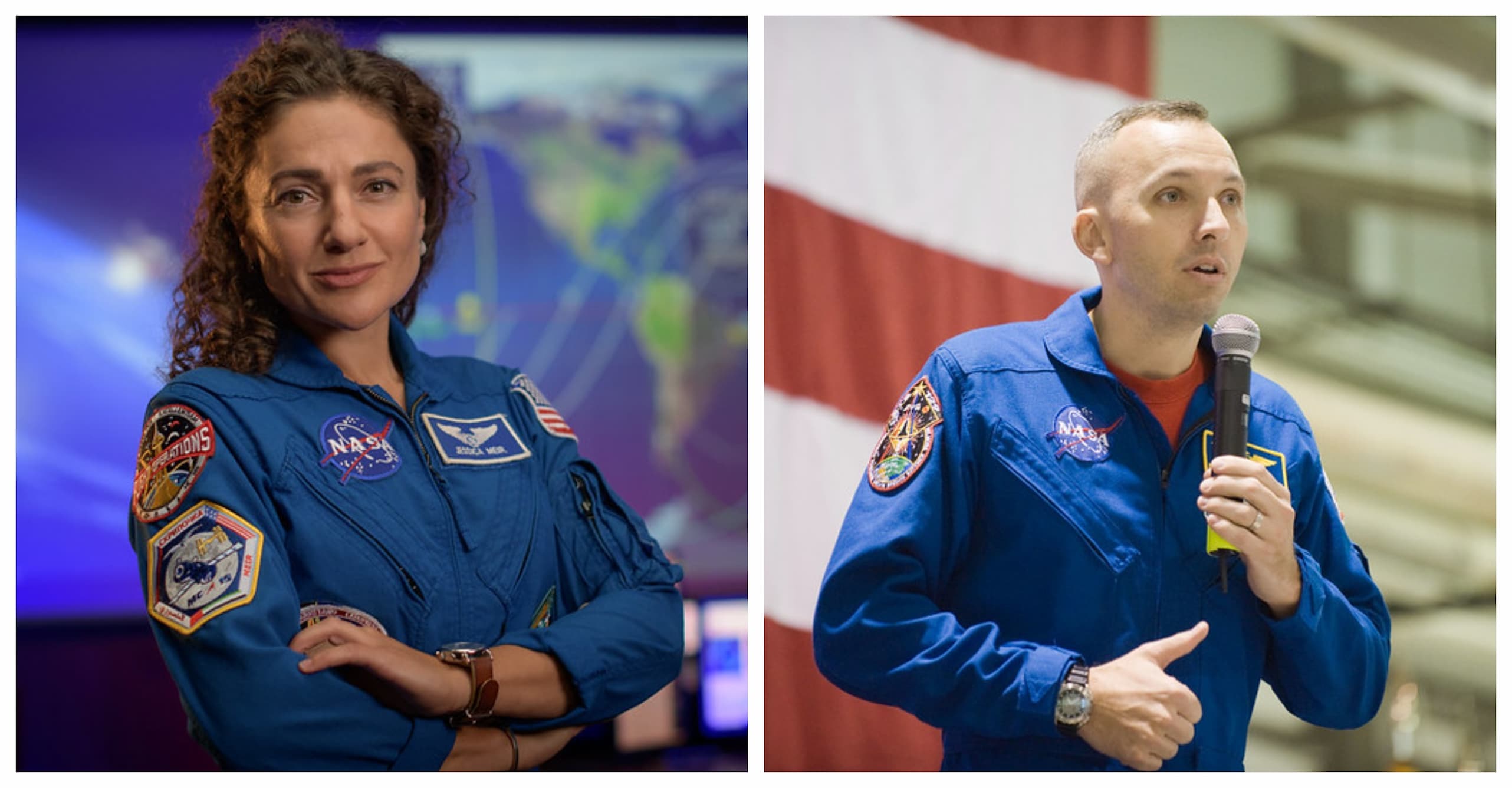 רנדי ברזניק וג'סיקה מאיר. קרדיט: NASA