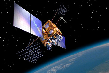 הדמייה של דגם לווין הניווט BLOCK (IIR)M שנכנס לשימוש בתחילת שנות ה-2,000  | NOAA