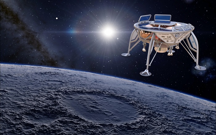 הדמיית החללית הישראלית שתנחת על הירח | SpaceIL