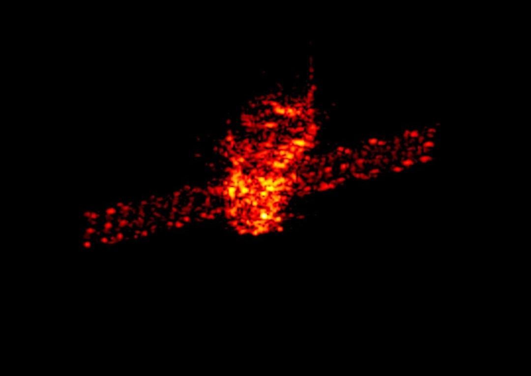 תמונת מכ"ם (מפחידה במיוחד) של טיאנגונג-1 מה-25.3 | צילום: Fraunhofer