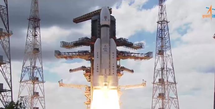 שיגור הצ'אנדריאן 3. קרדיט: ISRO