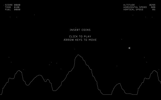 צילום מסך מתוך המשחק Moon Lander