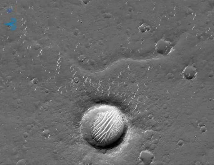 صورة لسهل اوتوبيا من المركبة المدارية تيانون 1 – الصورة من: CNSA/CLEP