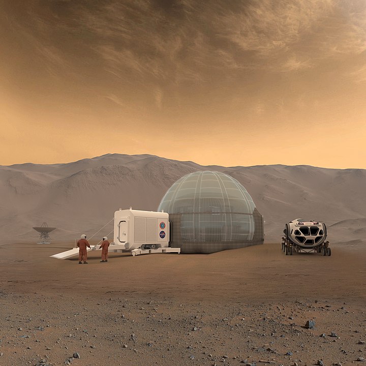 אילוסטרציה של בית במאדים. NASA