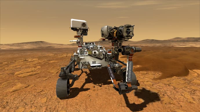 הדמיה של הרובר החדש Perseverance על אדמת מאדים. קרדיט: נאס