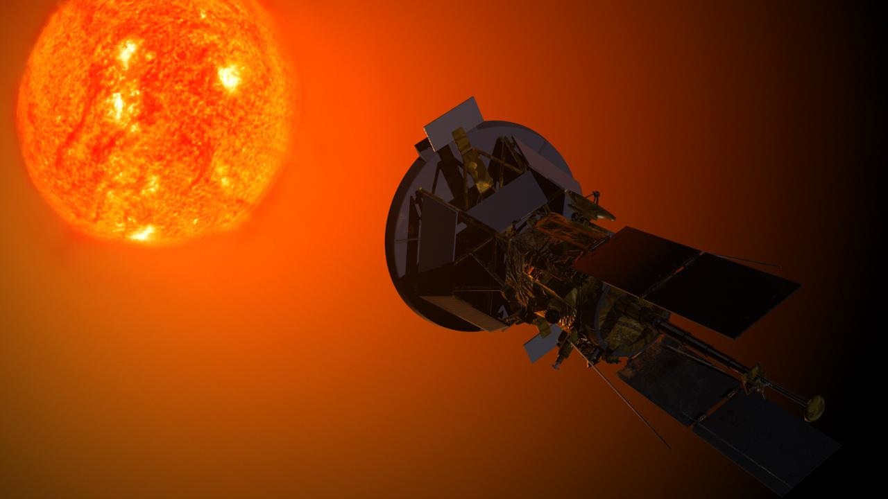 הדמיית החללית Parker Solar Probe מתקרבת לשמש | NASA