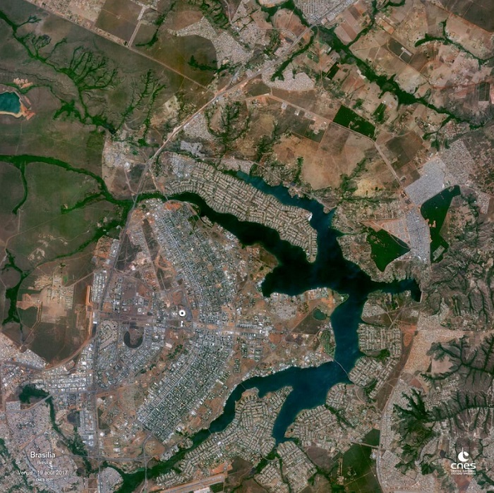 ברזיליה, בירת ברזיל, כפי שצולמה על ידי הלוויין ונוס
