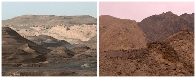 הר שארפ במאדים ומדבר הנגב