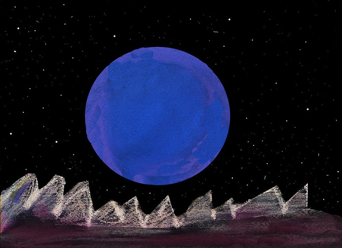 כל ילד יודע שנפטון כחול כמו הים, אבל מדוע? קרדיט: ציור מאת FRANCESCO SMACCHI עבור תחרות Hubble ESA