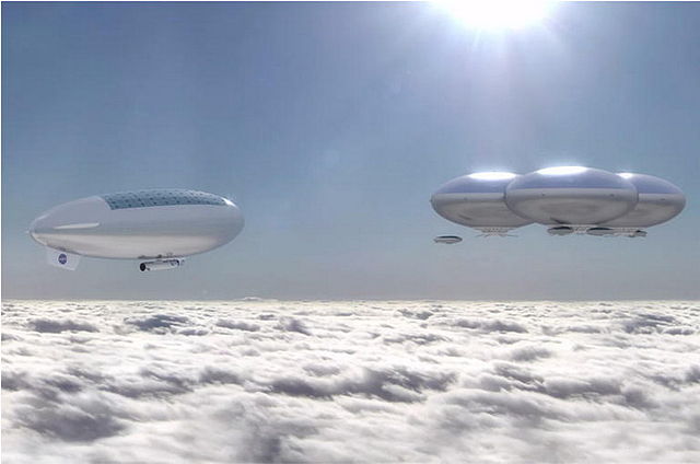 הדמיית אומן: ערים מרחפות מעל העננים של נוגה. קרדיט: נאס