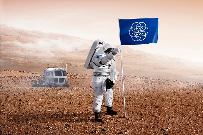 הדגל הבינלאומי של כוכב הלכת ארץ. קרדיט: אוסקר פרנפלדט בשיתוף Bsmart