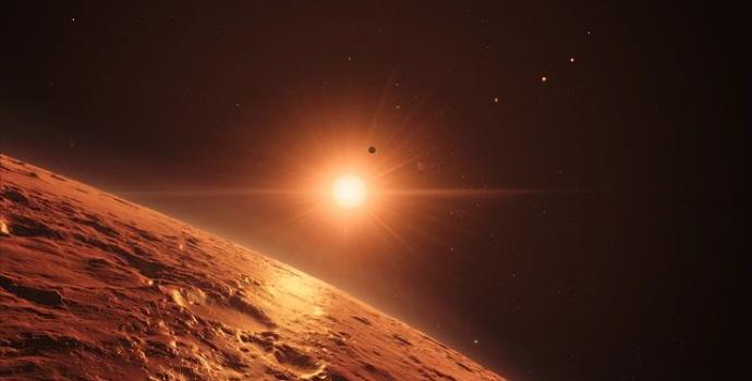 פלנטה במערכת TRAPPIST-1 קרדיט: ESO/N. Bartmann/spaceengine.org