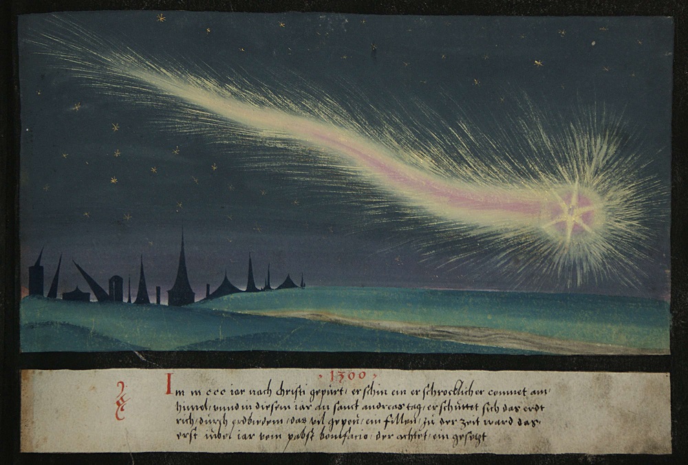 כוכב שביט שצויר בידי אמן/ית לא ידוע/ה בשנת 1552