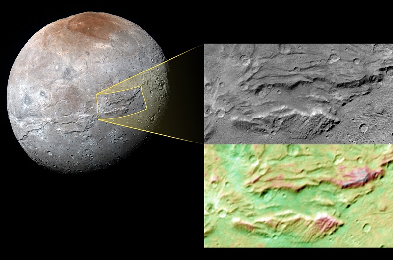 פני השטח של כארון | צילום: NASA/Johns Hopkins University Applied Physics Laboratory/Southwest Research Institute