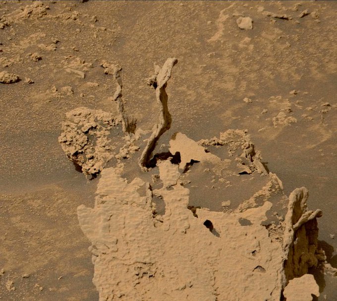 הענף, או מטה הקסמים, במאדים. צילום:  NASA/JPL/Mars Curiosity team