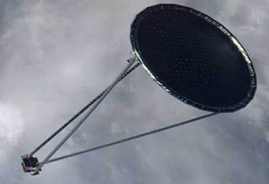 Imaging of the antenna expanded in space | photo: NSL