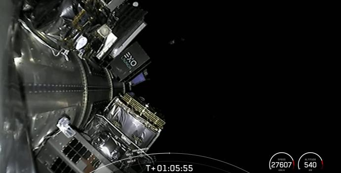 הפלטת NSLSat-2 למסלול. קרדיט: SpaceX