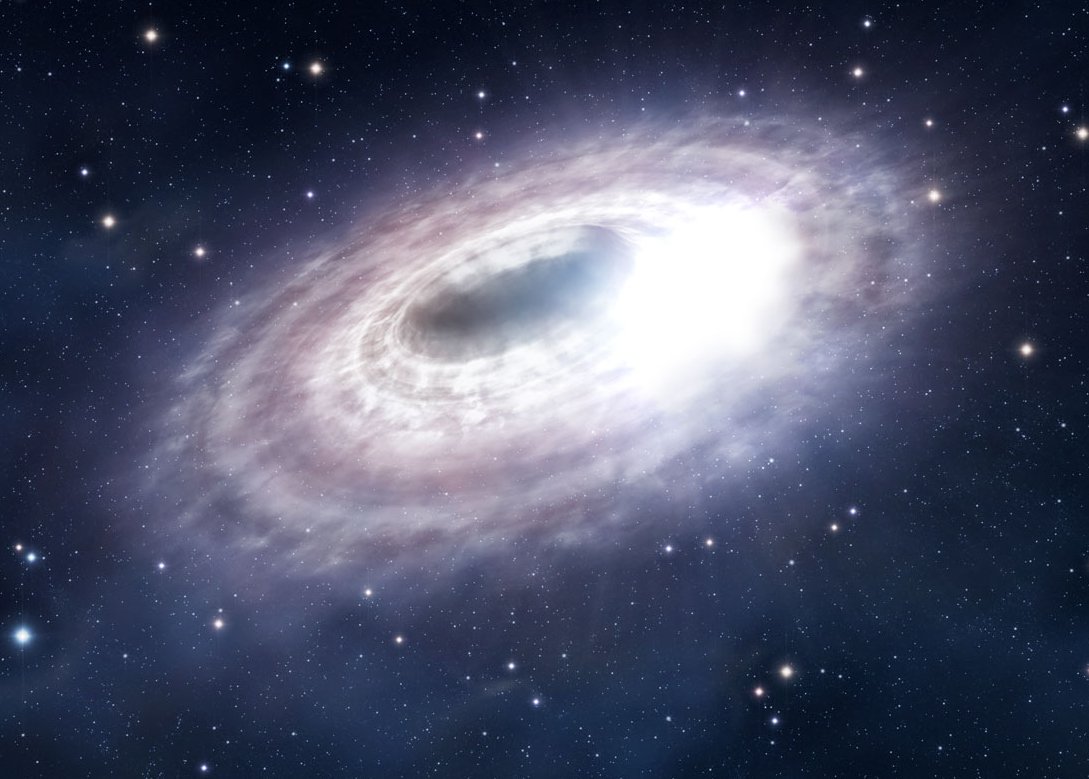 איור של דיסקת ההאצה סביב החור השחור שבמרכז גלקסיית שביל החלב. קרדיט: ESO