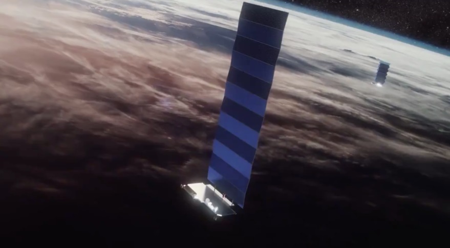 הלוויין האירופי היה צריך לחמוק מלוויין סטארלינק, כמו אלה שבאיור הזה. קרדיט: SpaceX