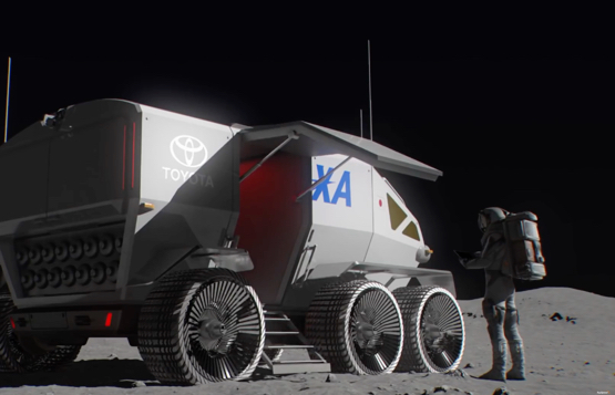 המתחרה העיקרי בינתיים: רכב הנדידה של JAXA וטויוטה. ביפן רוצים לייצר רכב ירחי שיהיה תא לחץ, כך שאסטרונאוטים יוכלו לנסוע על הירח בלי חליפות חלל. קרדיט: JAXA, טויוטה