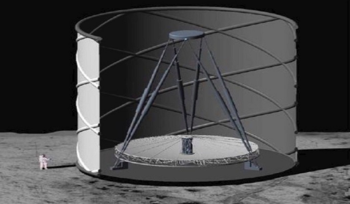 הדמיה של Ultimately Large Telescope על הירח. קרדיט: oger Angel et al./Univ. of Arizona