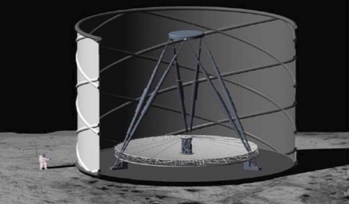 הדמיה של Ultimately Large Telescope על הירח. קרדיט: oger Angel et al./Univ. of Arizona הדמיה של Ultimately Large Telescope על הירח. קרדיט: oger Angel et al./Univ. of Arizona