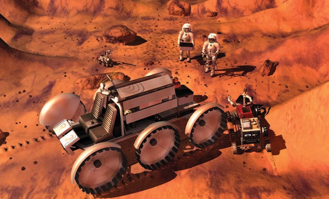עבודת צוות במאדים | הדמיה: NASA