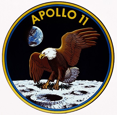 סמל המשימה של אפולו 11 | איור: מייקל קולינס