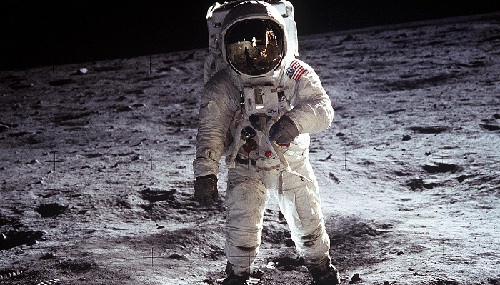 התמונה האיקונית של באז אולדרין על הירח | צילום: NASA