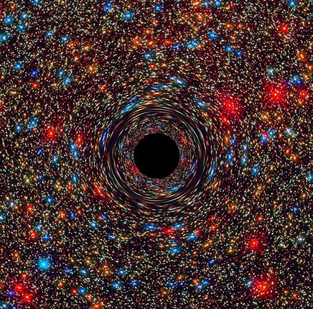 הדמיית חור שחור סופר מסיבי במרכזה של גלקסיה | הדמיה: NASA
