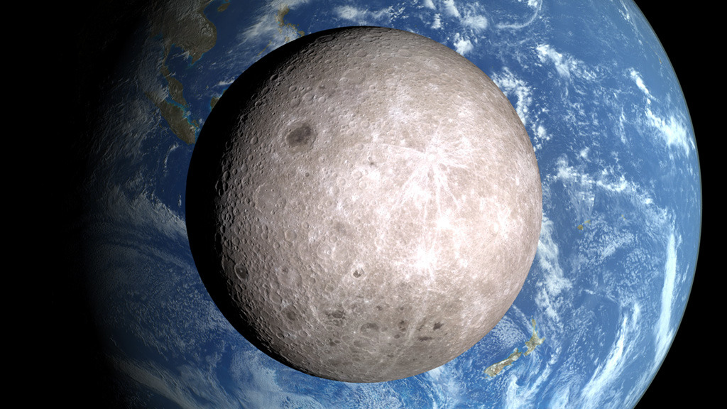 הצד הרחוק של הירח, אפל רק לפעמים, אבל שקט תמיד. קרדיט: NASA