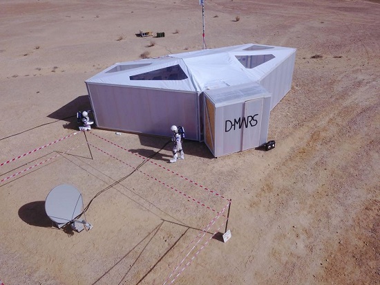הדמיית D-MARS במצפה רמון ב-2018. קרדיט: Dr. Günther Kletetschka and Prof. Oded Aharonson, D-MARS