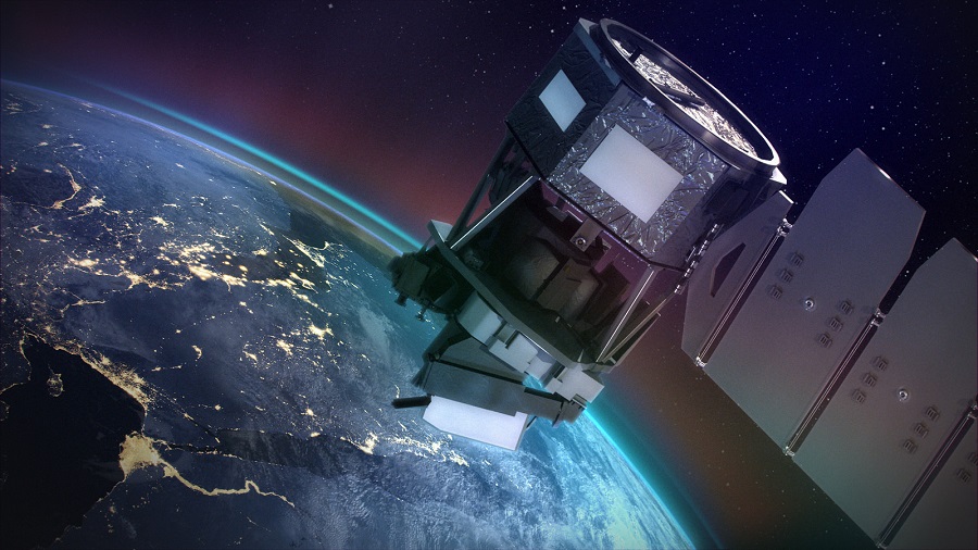 לוויין של נאס"א במסלול מסלול גאוסטציונרי | איור: NASA Goddard's Conceptual Image Lab/B. Monroe