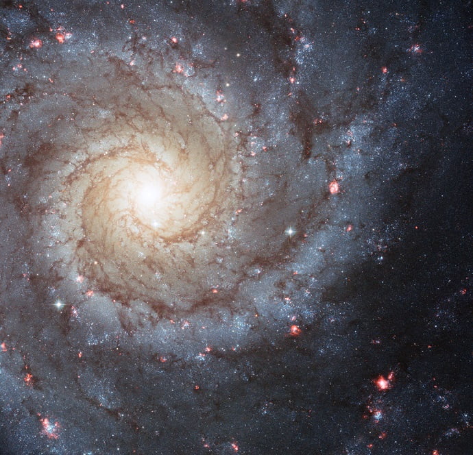 גלקסיית הפנטום כפי שצילם אותה טלסקופ החלל האבל ב-2003 וב-2005. צילום: ESA/NASA