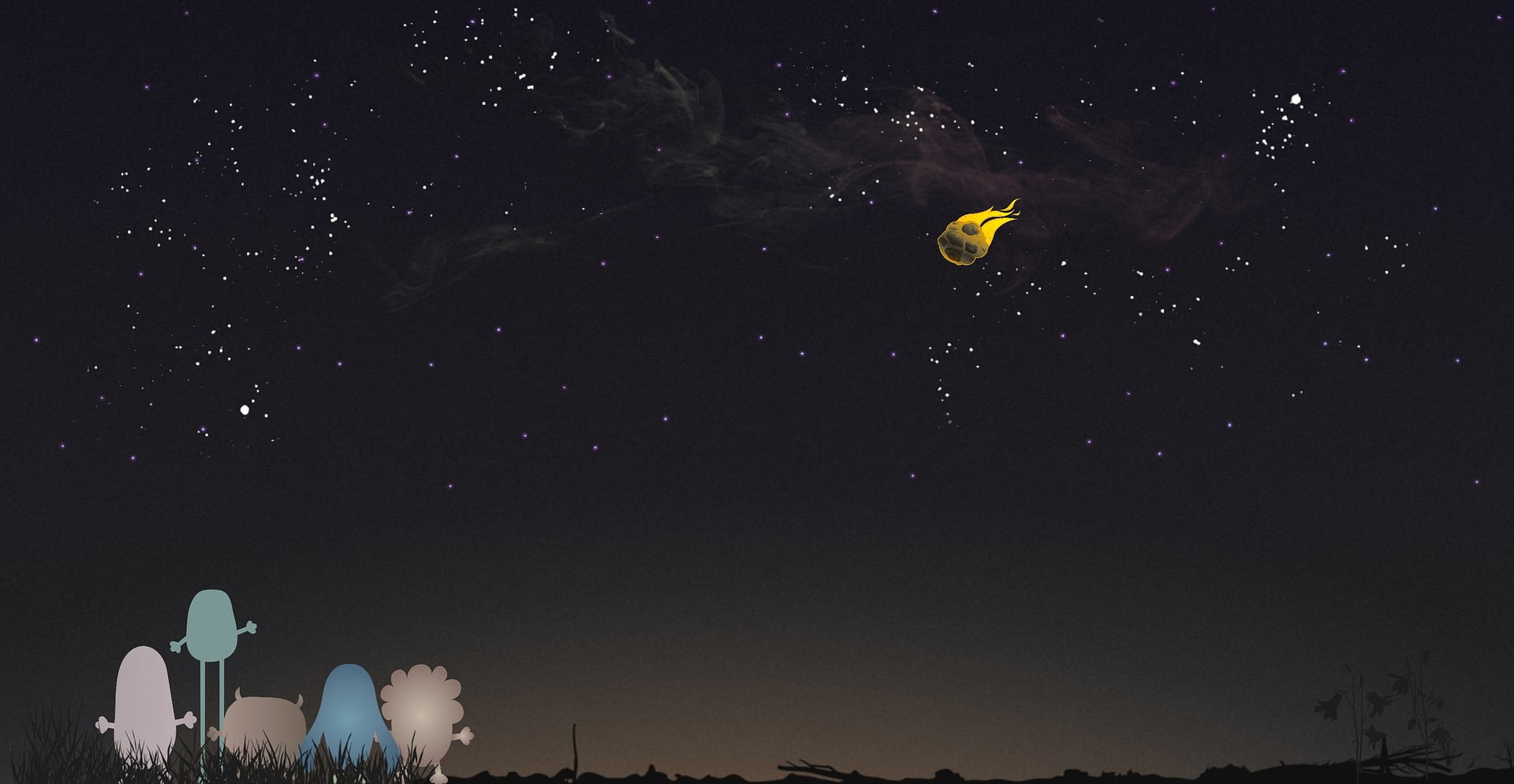 איור של כדור אש בשמיים. אילוסטרציה: pixabay
