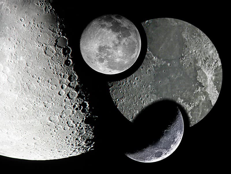 קולאז' ירח. קרדיט: Mark Mathosian via flickr