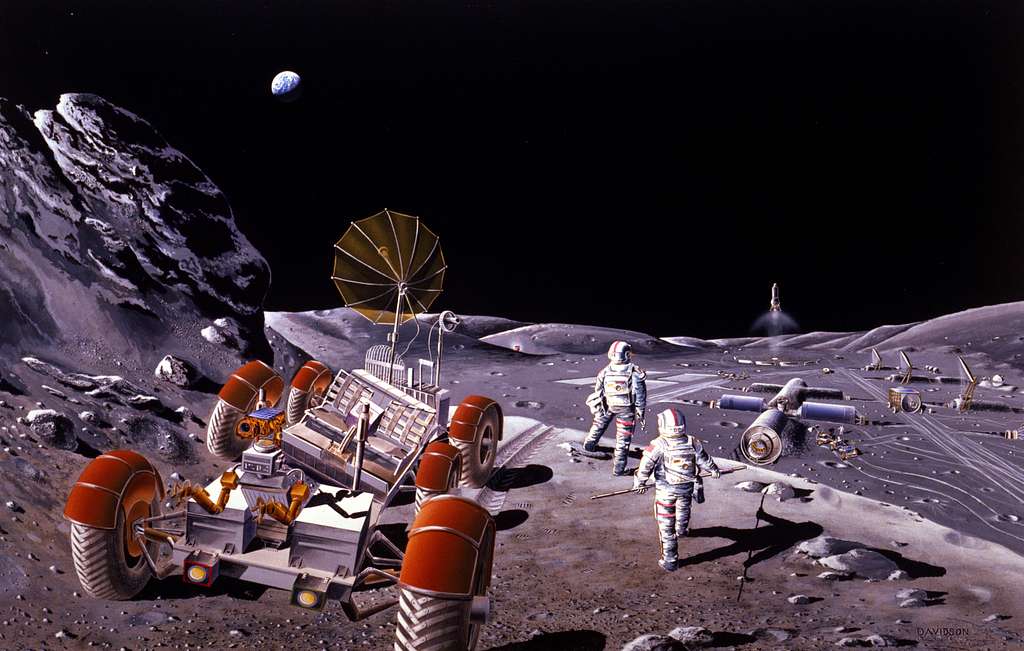 מושבה על הירח. איור: NASA via picryl