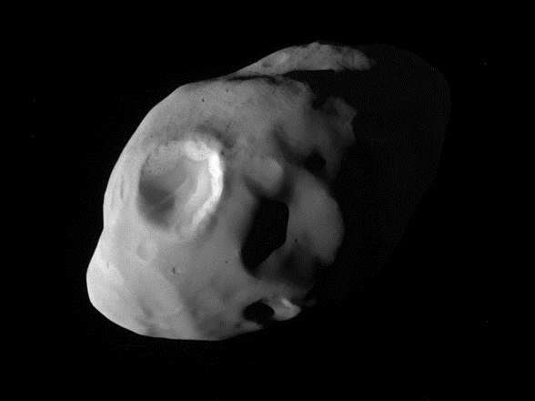 צילום מקרוב של קאסיני את ירח שבתאי, פנדורה, מה- 18 בדצמבר, 2016 | צילום: נאס"א
