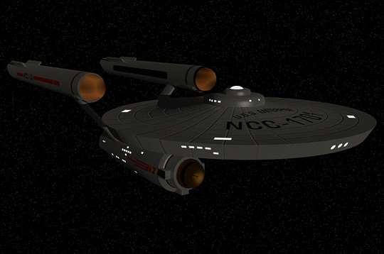 דגם ספינת האטרפרייז, מתוך "מסע בין כוכבים", מהסדרות הראשונות שהעלו על נס את חקר החלל | צילום: Daniel Scully
