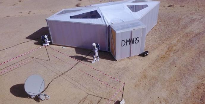 הדמיית D-MARS במצפה רמון ב-2018. קרדיט: Dr. Günther Kletetschka and Prof. Oded Aharonson, D-MARS