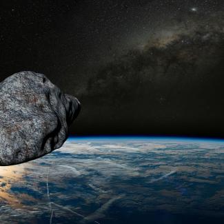 אילוסטרציה של אסטרואיד מתקרב לכדור הארץ. קרדיט: urikyo33/pixabay/needpix